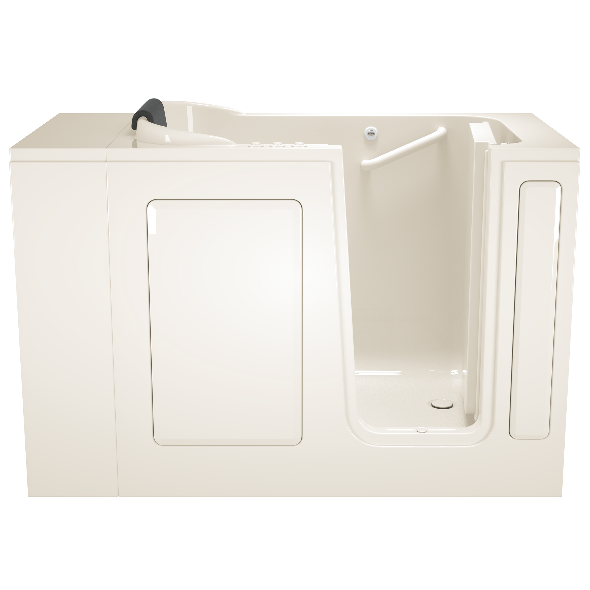 Gelcoat Premium Series 28 x 48-Inch Walk-in Tub With Combination Air Spa and Whirlpool Systems - Right-Hand Drain
